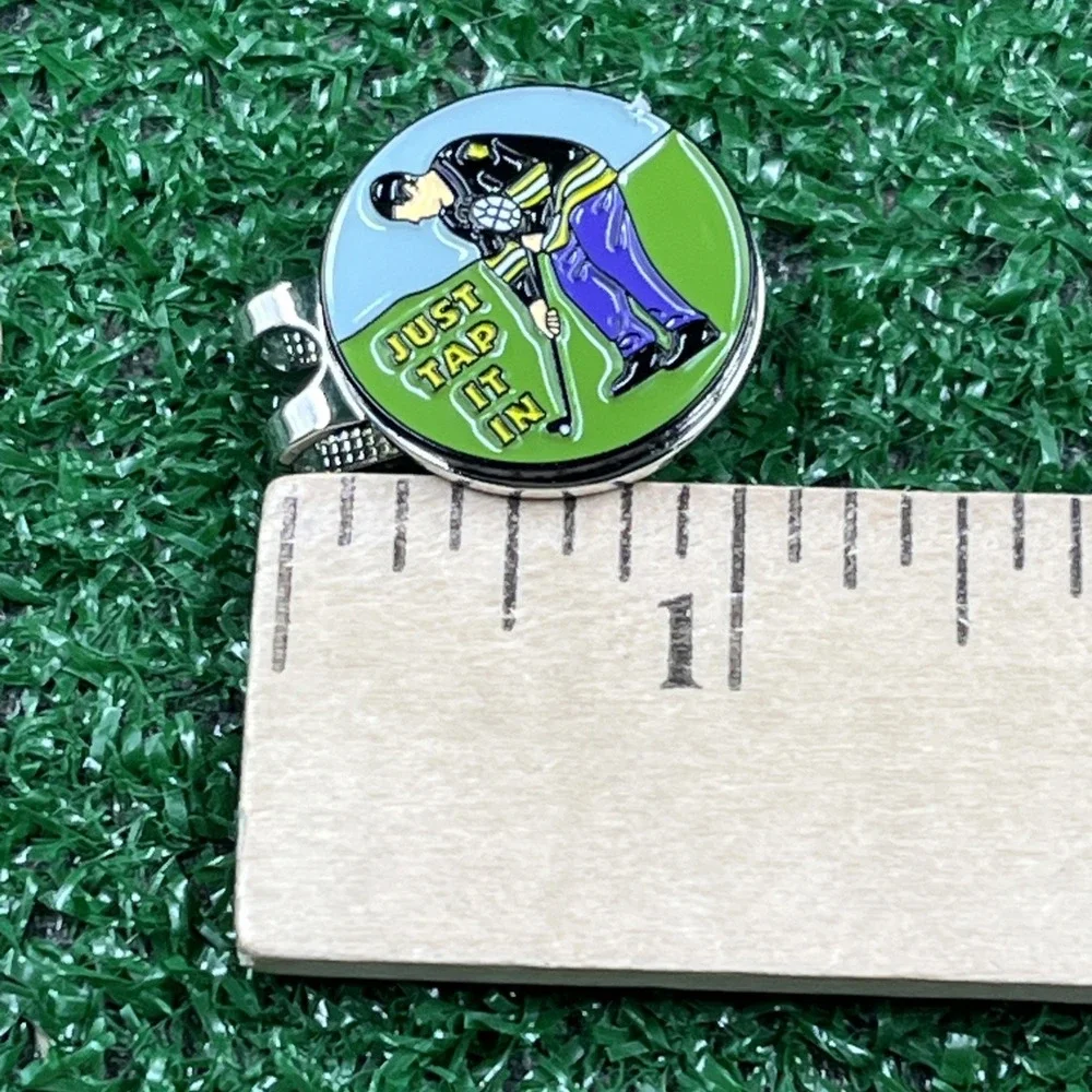 Happy Gilmore Just Tap It‎ In Golf Ball Marker & Magnetic Hat Clip New